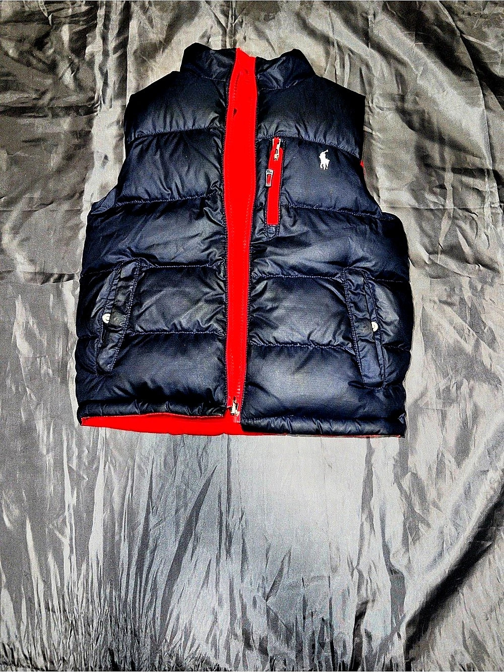 Polo Ralph Lauren Reversible Puffer Vest Black & Red